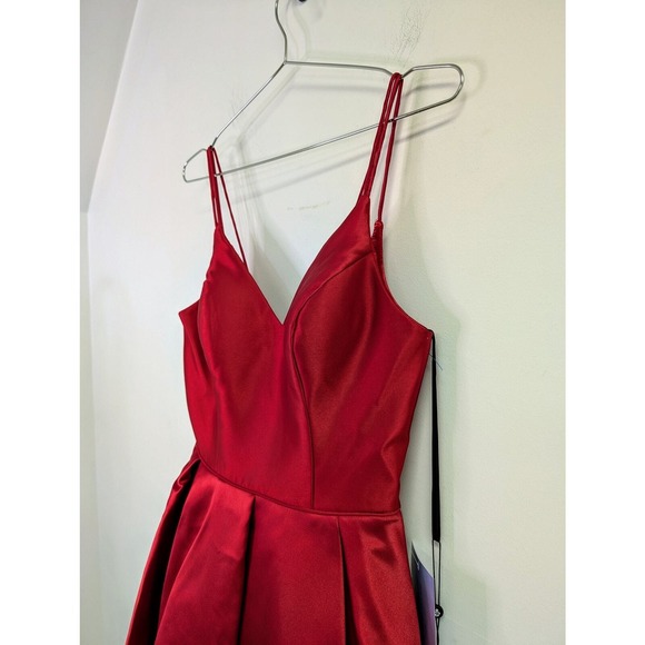 Alyce Paris Formal Dress 3764 Short V Neck Fit n Flare Homecoming HoCo Red 2 NWT - Picture 5 of 8